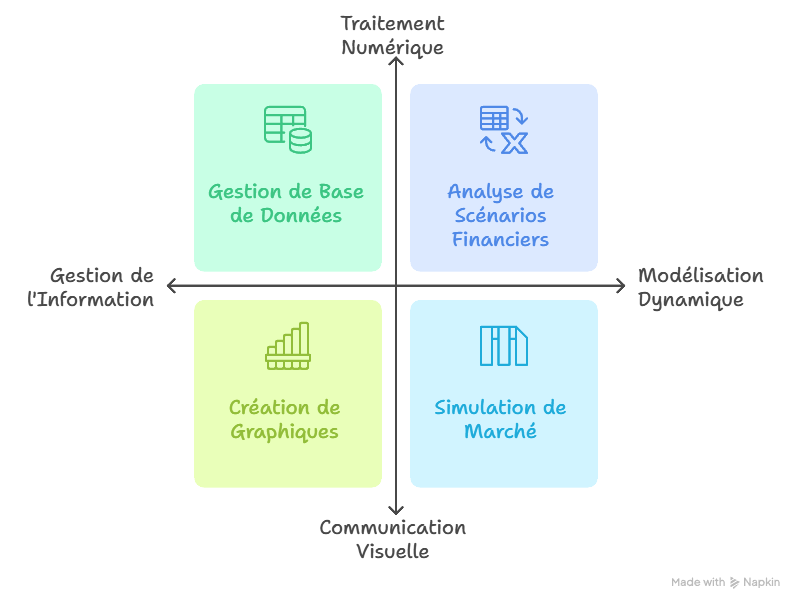 Les quatre familles d'utilisation d'Excel